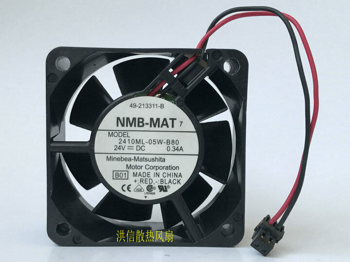 used NMB-MAT 2410ML-05W-B80 24V 0.34A 6025 60*25MM inverter fan