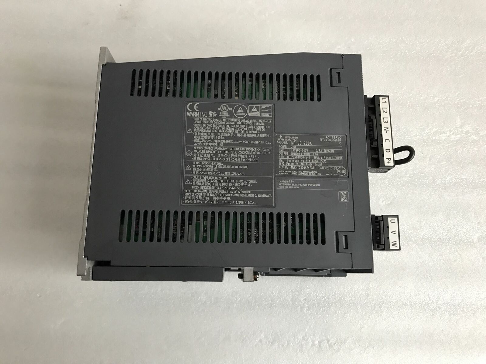 Mitsubishi ONE MR-JE-200A Used Servo Drive Tested in Good Condition - MITSUBISHI