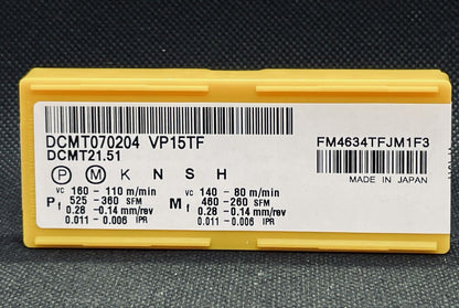 Mitsubishi Diaedge DCMT 21.51 DCMT 070204 VP15TF Carbide Inserts (10 PCS)