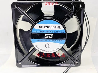 SANDA SD12038B2HL 220V-240VAC 0.14/0.12A 12038 Aluminum Frame Cooling Fan