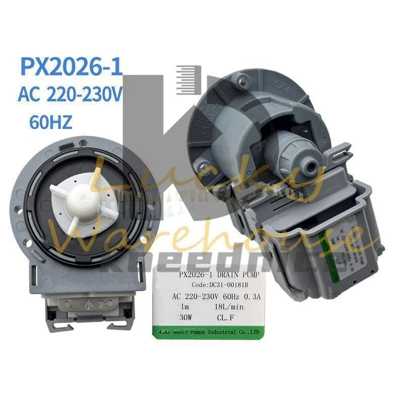 For Samsung Drain Pump PX2026-1 220-230V DC31-00181B PX2025-1 B15-6A DC31-00181A