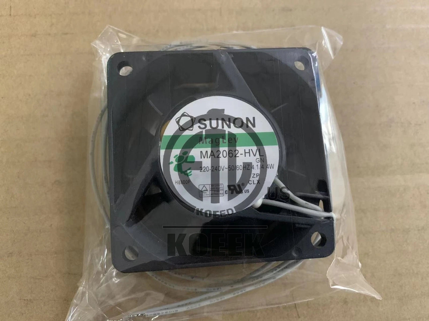 1pc SUNON AC Fan MagLev MA2062-HVL GN AC220-240V 50/60Hz 4.1/4.4W 60x60x25mm UL