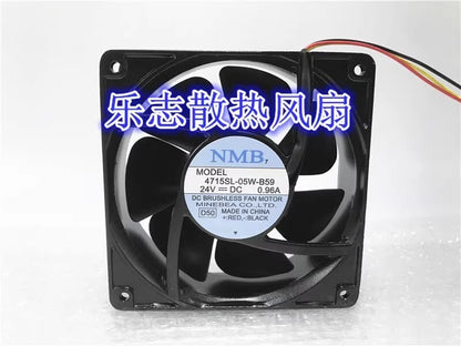 NMB 4715SL-05W-B59 DC24V 0.96A 12038 Aluminum Frame High Airflow Inverter Fan