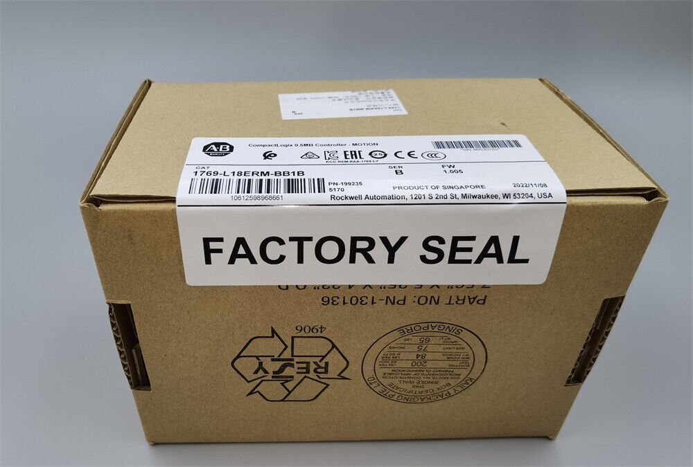 1 Piece NEW Allen Bradley 1769-L18ERM-BB1B CompactLogix Controller 0.5 MB - ALLEN BRADLEY