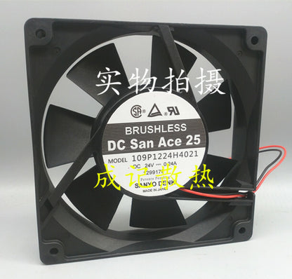 1pcs Sanyo 109P1224H4021 DC24V 0.24A 120mm 12025 inverter fan 2pin