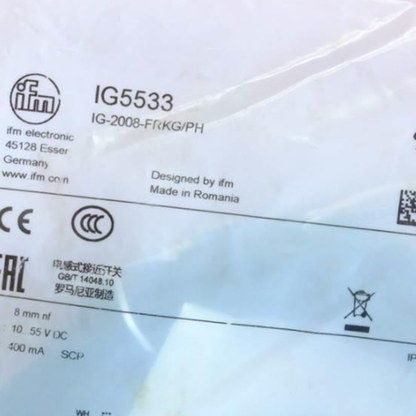 IFM Proximity Switch IG5533 - Proximity Switch IG-2008-FRKG/PH - IFM