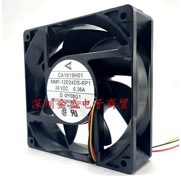 Mitsubishi MMF-12D24DS-RP1 24VDC 0.36A 12CM 3-Wire Inverter Cooling Fan