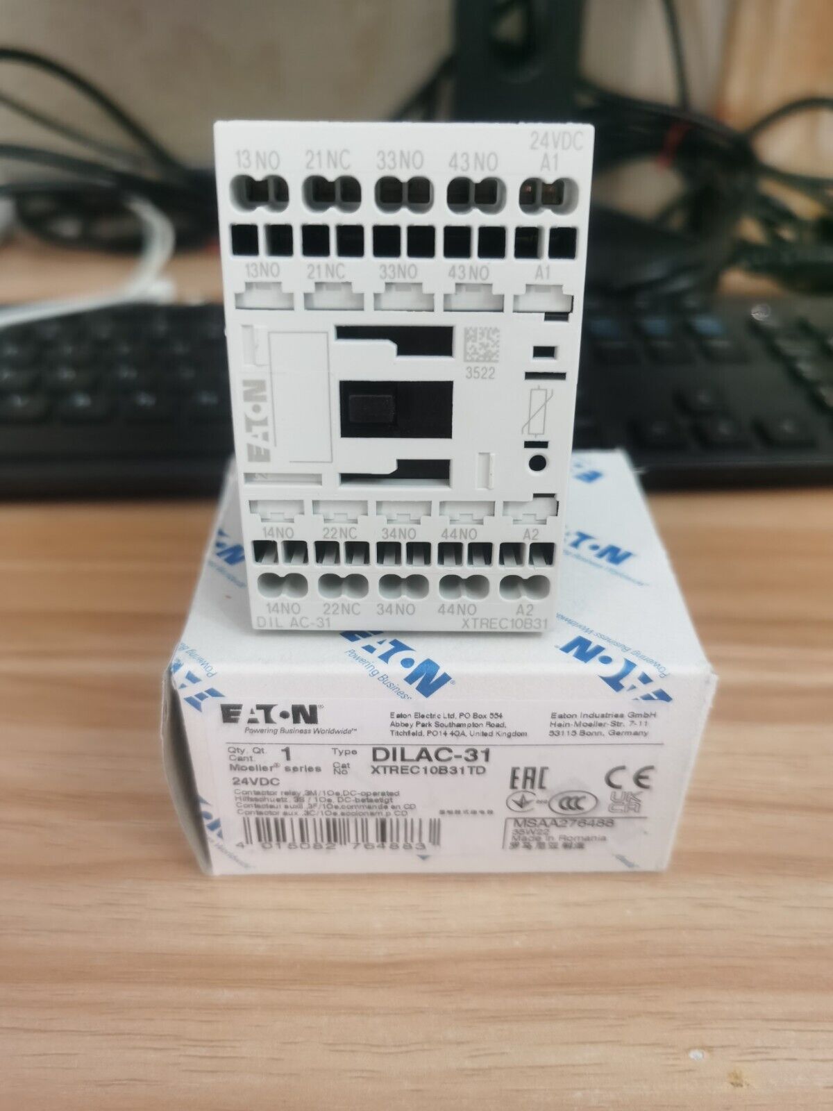 new 1PCS Eaton Moeller DILAC-31 XTREC10B31TD DC Contactor 24VDC - EATON MOELLER