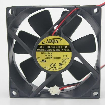 new For ADDA AD0824HB-A70GL DC24V 0.16A double ball cooling fan