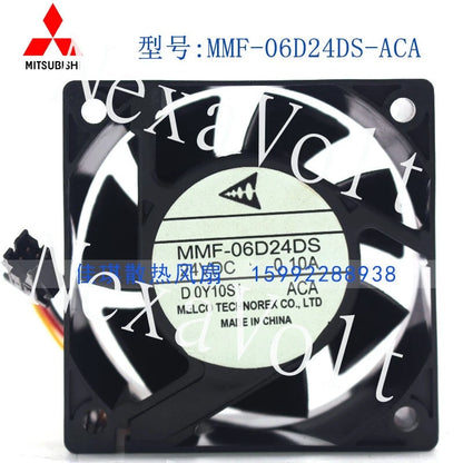For Mitsubishi MMF-06D24DS-ACA Yaskawa inverter fan 60*60*25mm DC 24V 0.10A