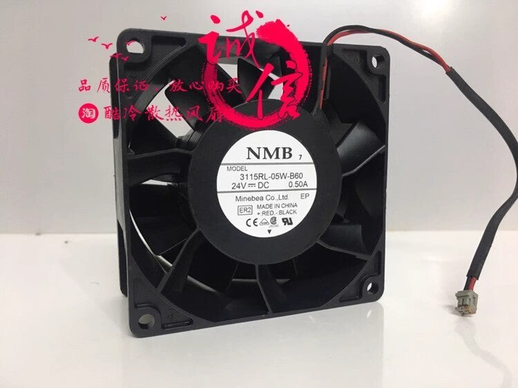 NMB 3115RL-05W-B60 DC24V 0.5A 2-Pin Inverter Cooling Fan