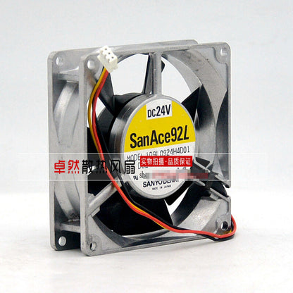 1pcs SANYO 109L0924H4D01 9CM 24V aluminum frame cabinet cooling fan