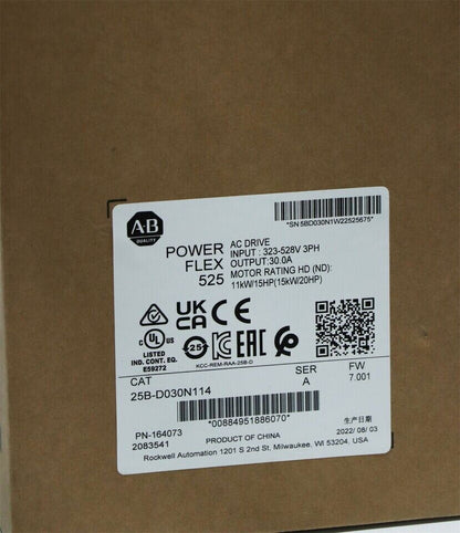 Allen-Bradley 25B-D030N114 SER A PowerFlex 525 AC Drive - ALLEN-BRADLEY