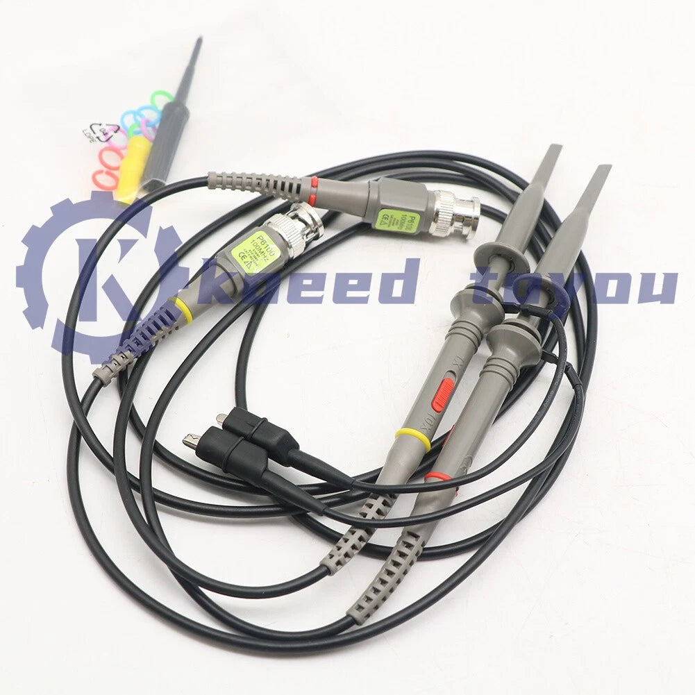 2PC P6100 100MHz Oscilloscope Probe 10:1 and 1:1 for Rigol Atten Owon Siglent