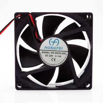 HONGFEI HD-8025L24S DC24V 0.14A 8CM 2-Wire Inverter Cooling Fan