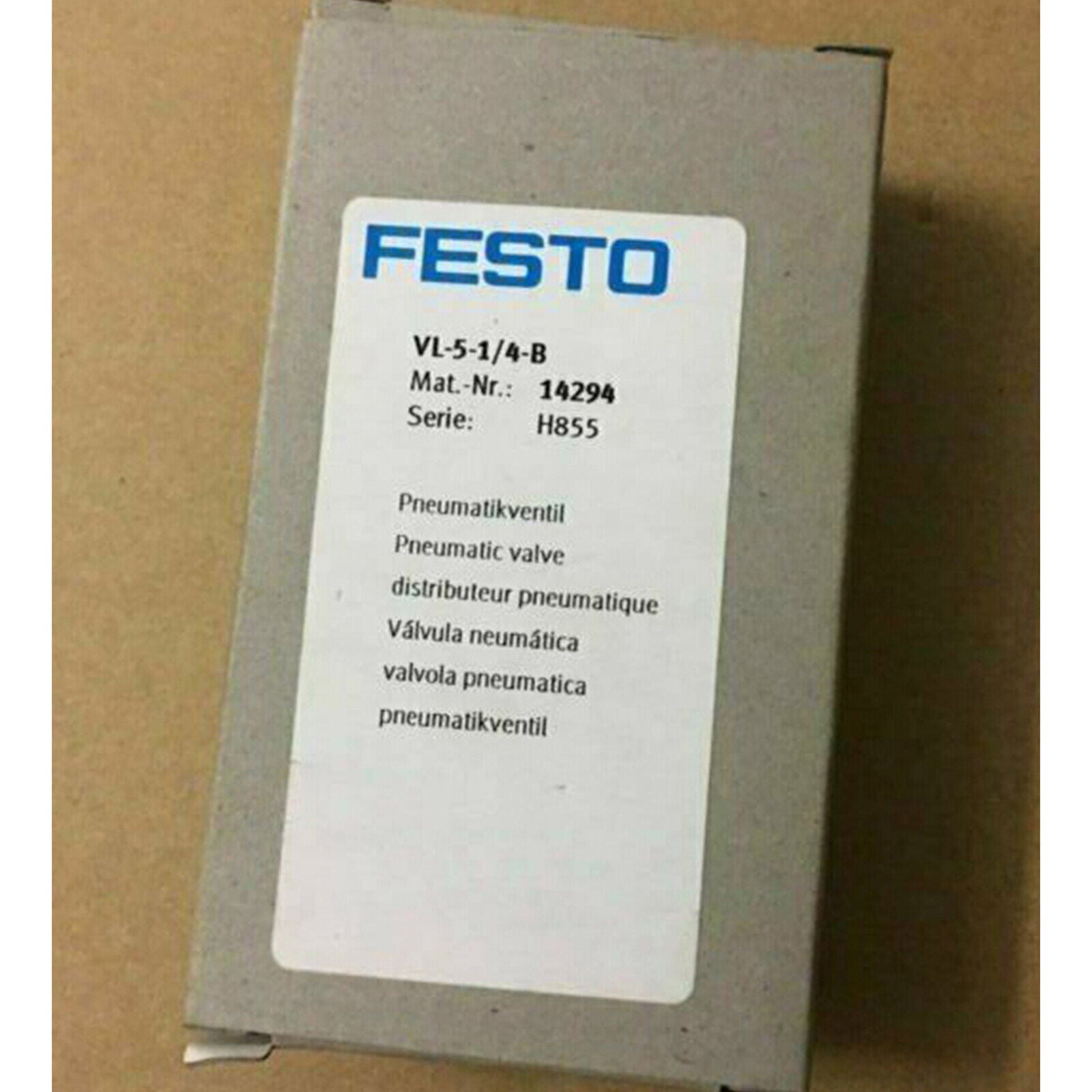 Professional Air Control Valve FESTO VL-5-1/4-B 14294 Industrial Application - FESTO