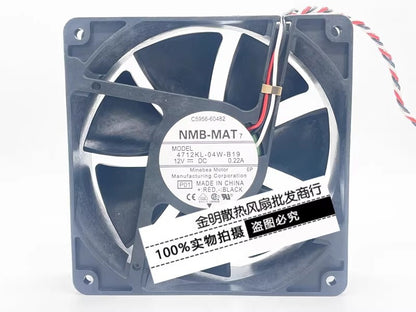 NMB 4712KL-04W-B19 12032 DC12V 0.22A 12CM 3-Wire Silent Cooling Fan