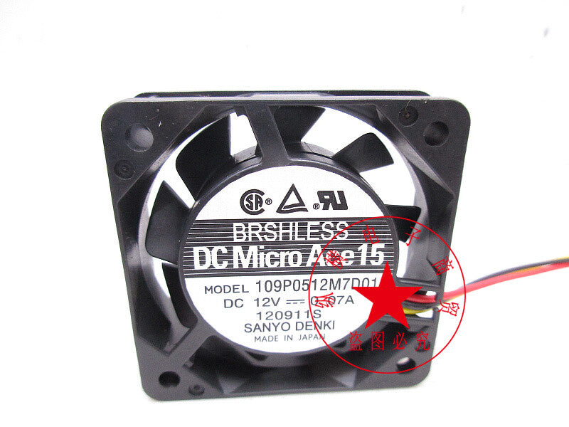 SANYO Micoro Ace15 109P0512M7D01 5CM 12V 0.07A Cooling Fan