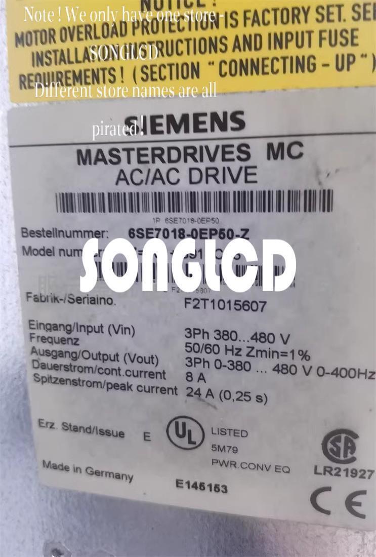 6SE7018-0EP50-Z Frequency Inverter Drive F01 G91 C43 - MODCON