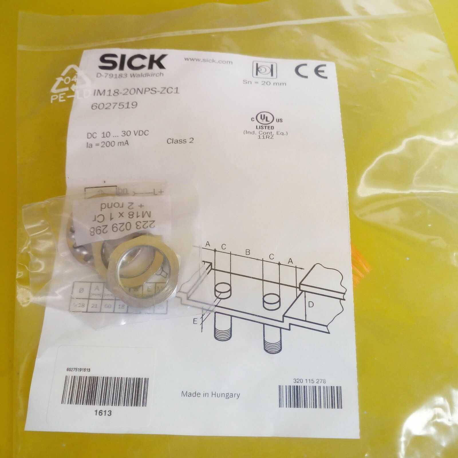 SICK Proximity Sensor IM18-20NPS-ZC1 Fast - SICK