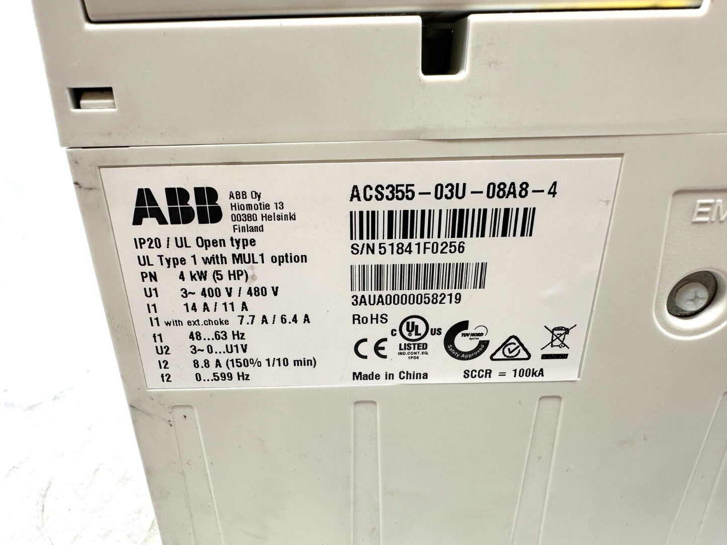 used ABB ACS355-03U-08A8-4 Drive - ABB