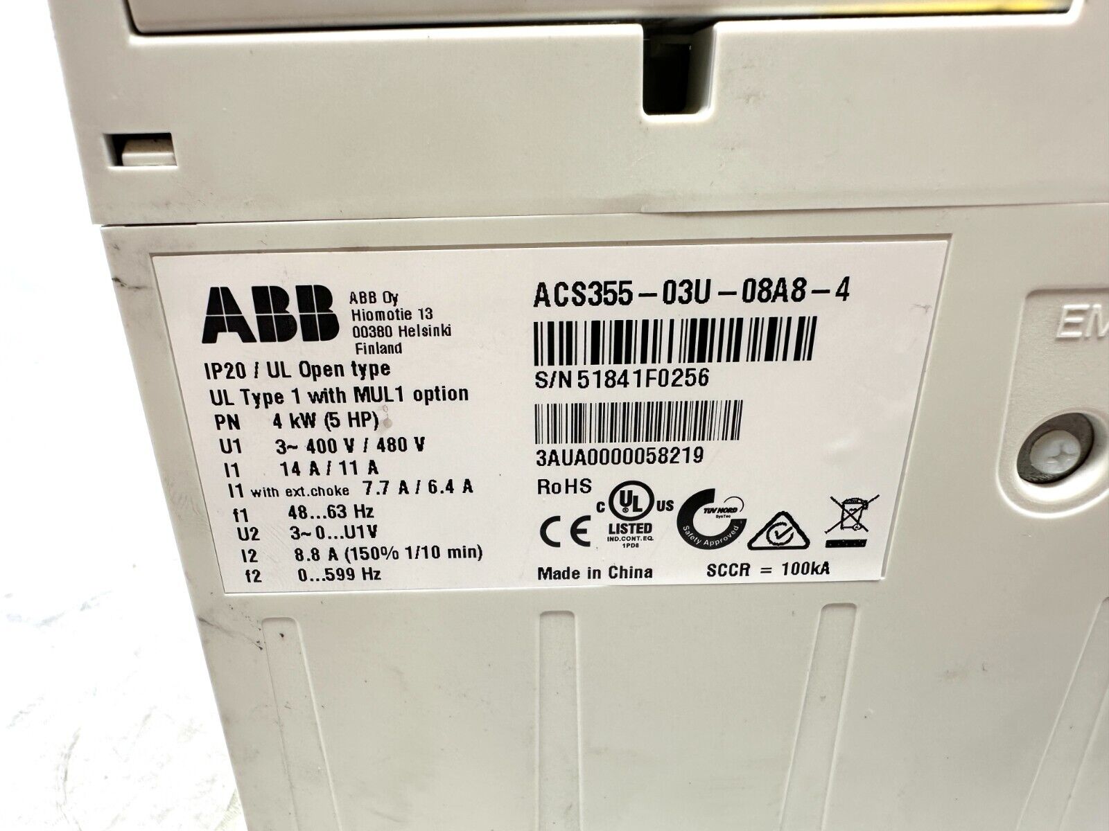 used ABB ACS355-03U-08A8-4 Drive - ABB
