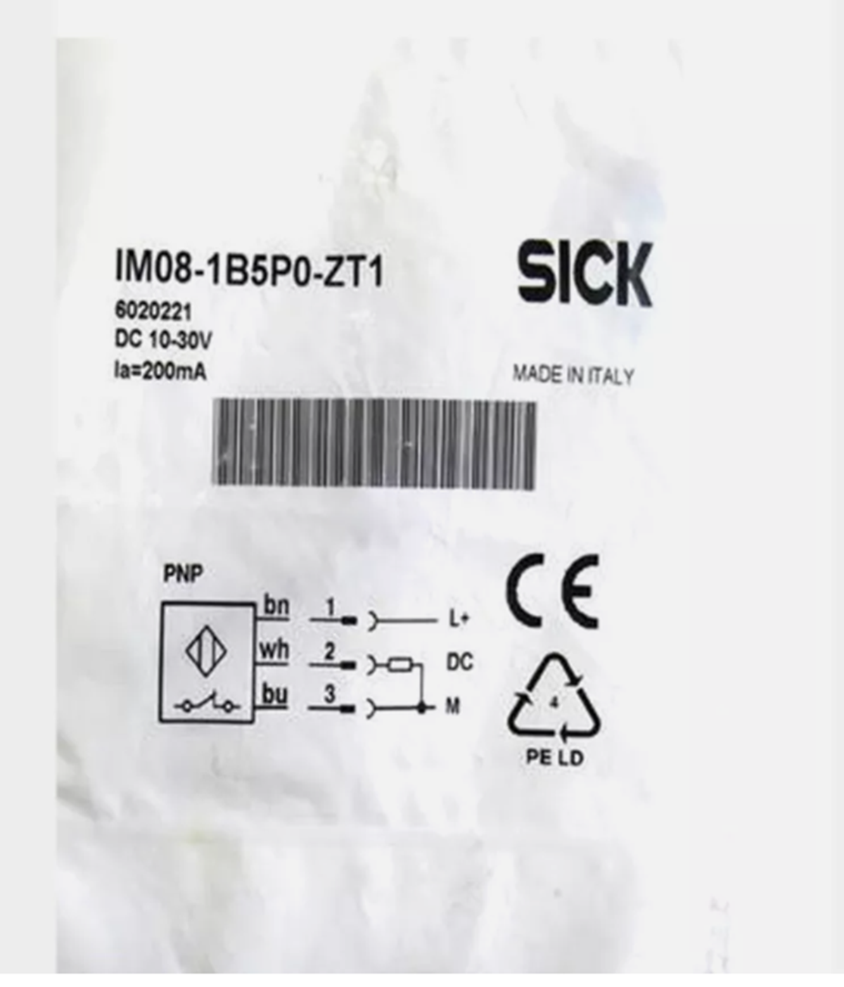 Cylindrical Thru-Threaded Inductive Proximity Switch Sensor - SICK