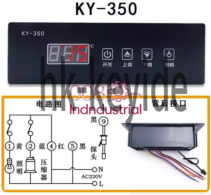 1Pcs refrigerated cabinet temperature controller KY-350 Refrigeration + Lighting