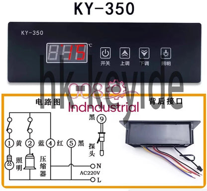 1Pcs refrigerated cabinet temperature controller KY-350 Refrigeration + Lighting