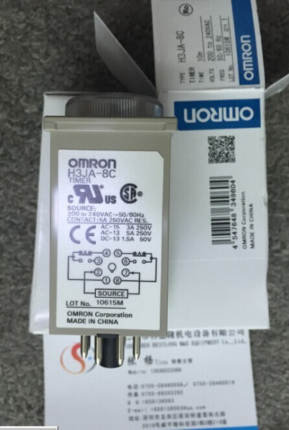 OMRON Delay Timer H3JA-8C 200-240VAC  free shipping