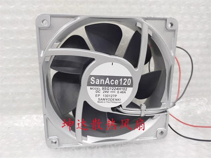 Sanyo 9SG1224H102 12038 DC24V 0.46A 12CM 2-Wire Inverter High Temperature Fan