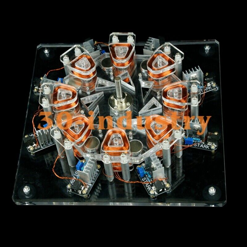 8-Coil High-Power Ironless Generator with 12V Output and 8mm Shaft - PLUMLINE