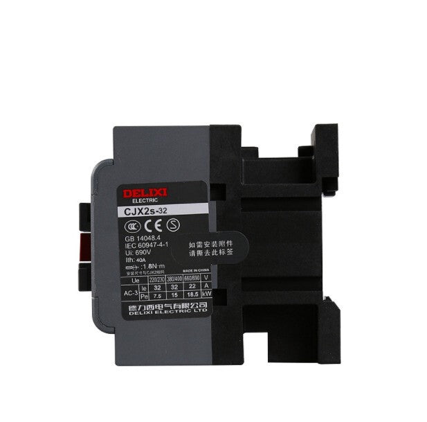 Delixi CJX2s-32 Series 32A, AC Contactor (1NO+1NC,1NO,1NC) #DEL
