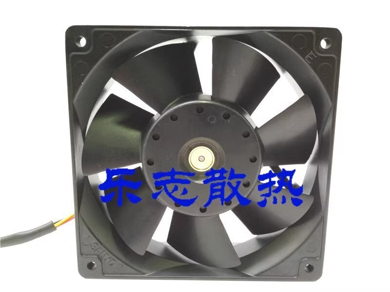 Sanyo 109E1224H144 12038 DC24V 0.25A 12CM 3-Wire Aluminum Frame Cooling Fan