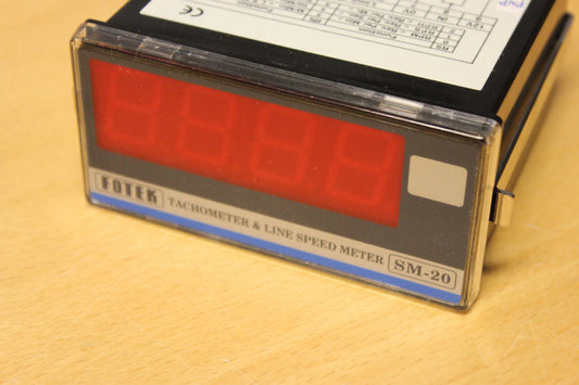 Fotek SM-20P Tachometer & Line Speed Meter - Used - FOTEK