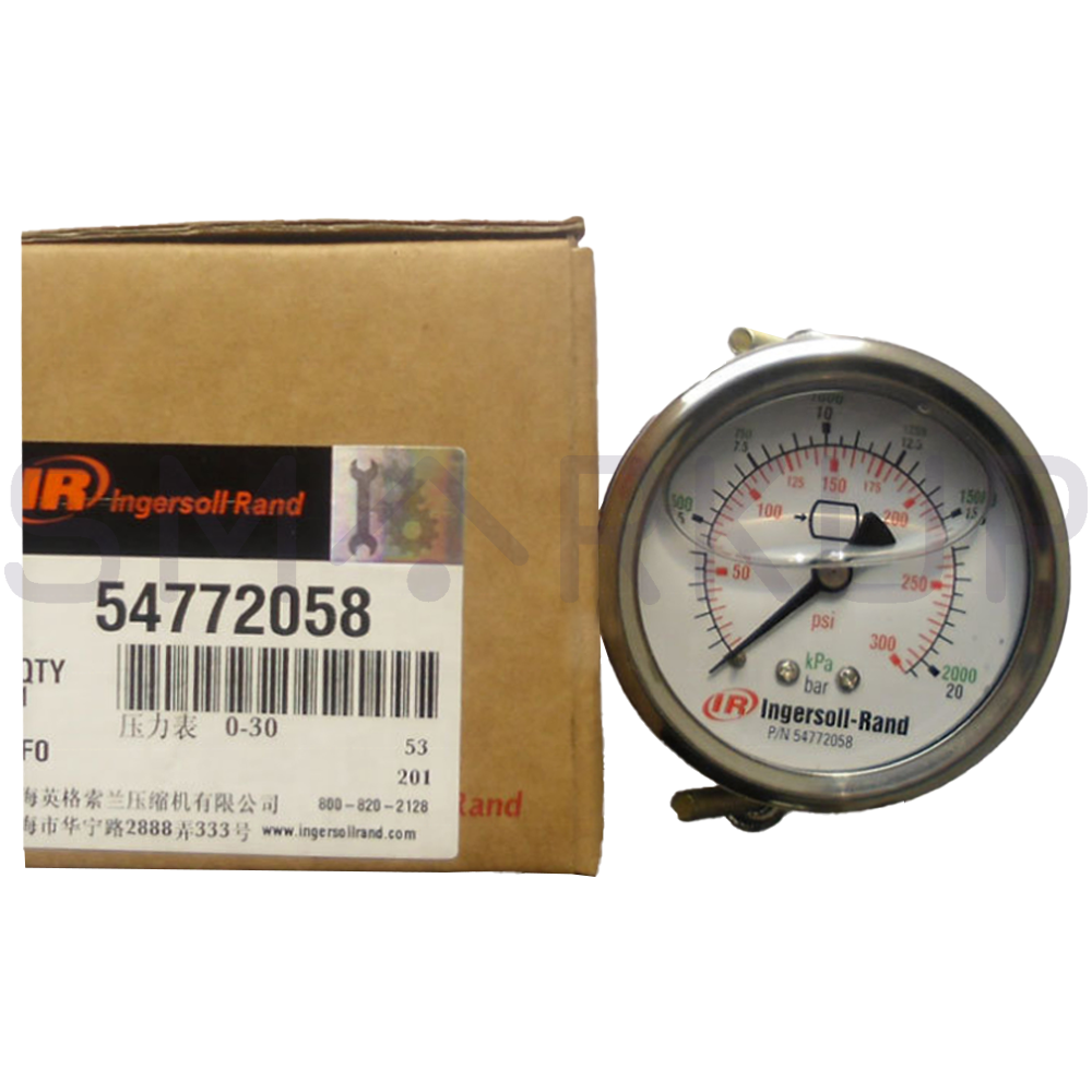 new In Box INGERSOLL RAND IR 54772058 Pressure Gauge