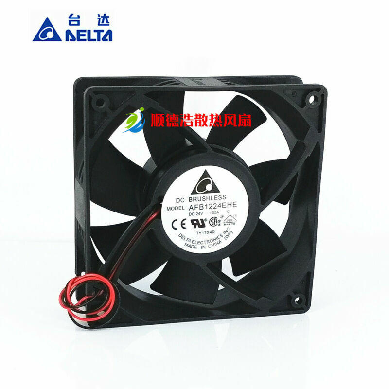 used 1pcs AFB1224EHE 1.05A 12CM cm 12038 24V inverter cooling fan - DELTA