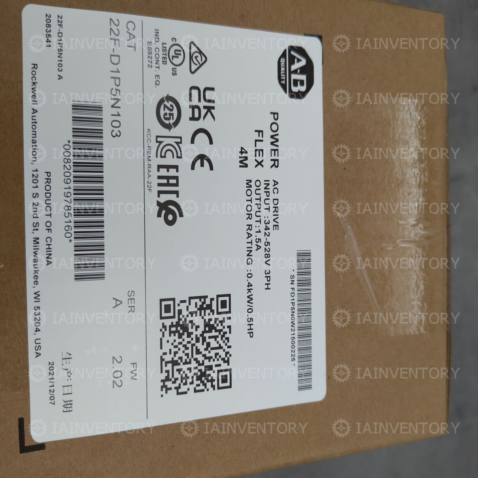 Sealed Allen-Bradley 22F-D1P5N103 Fast Ship - ALLEN-BRADLEY