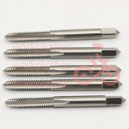 10PCS 1/4"-20 UNC Thread Tap Right Hand, HSS 1/4 x 20 UNC Straight Fluted Tap