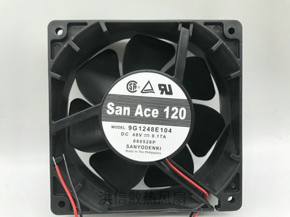 Sanyo 9G1248E104 12038 DC48V 0.17A 12 cm 2-wire cooling fan