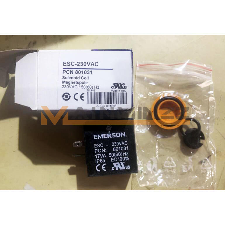 new ONE  Emerson ESC 230V PCN 801031 Solenoid Valve Coil