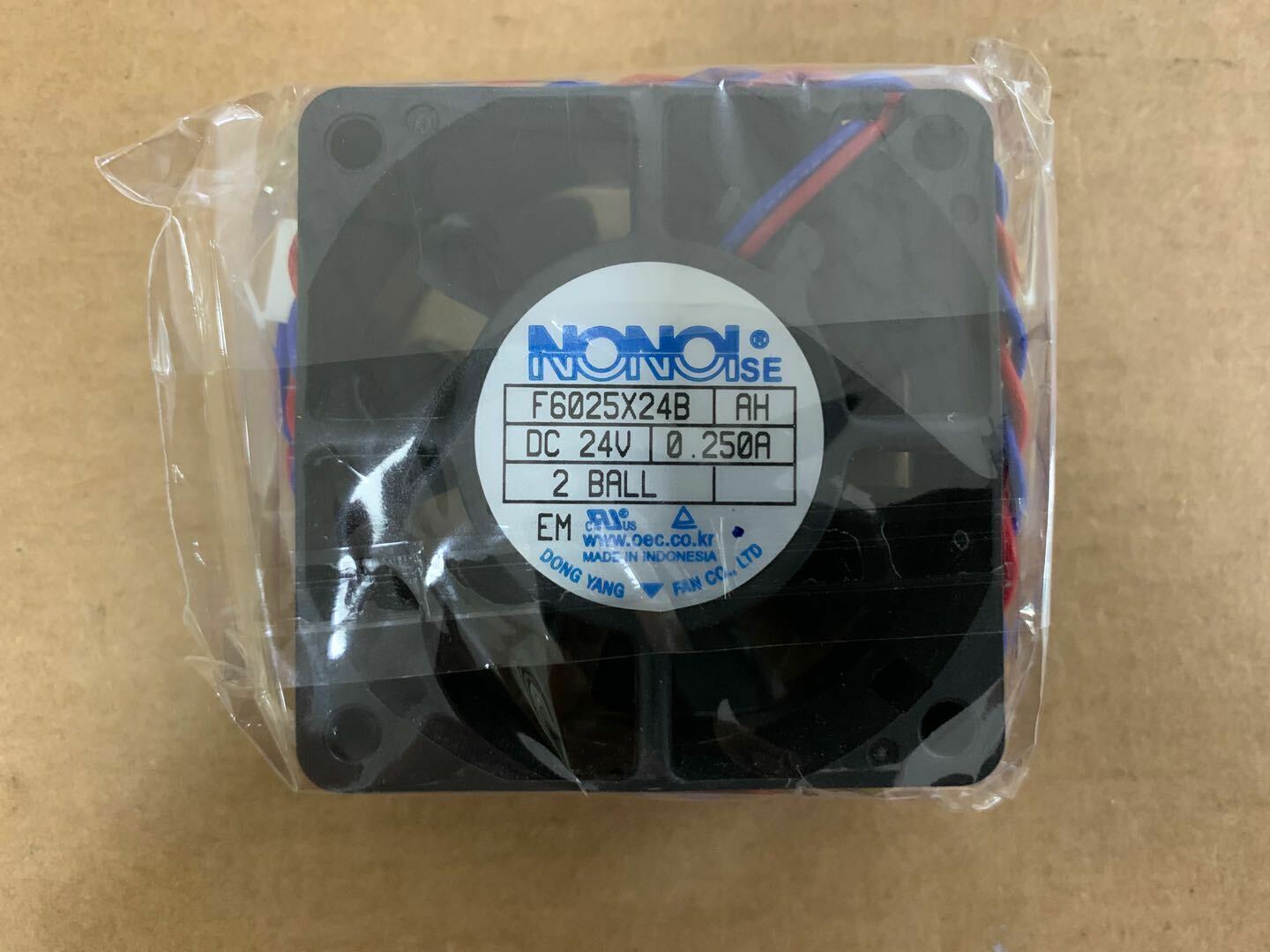 new F6025X24B AH DC24V 0.25A 6025 60MM fan 2PIN - INDUSTRIALCOMPONENTS