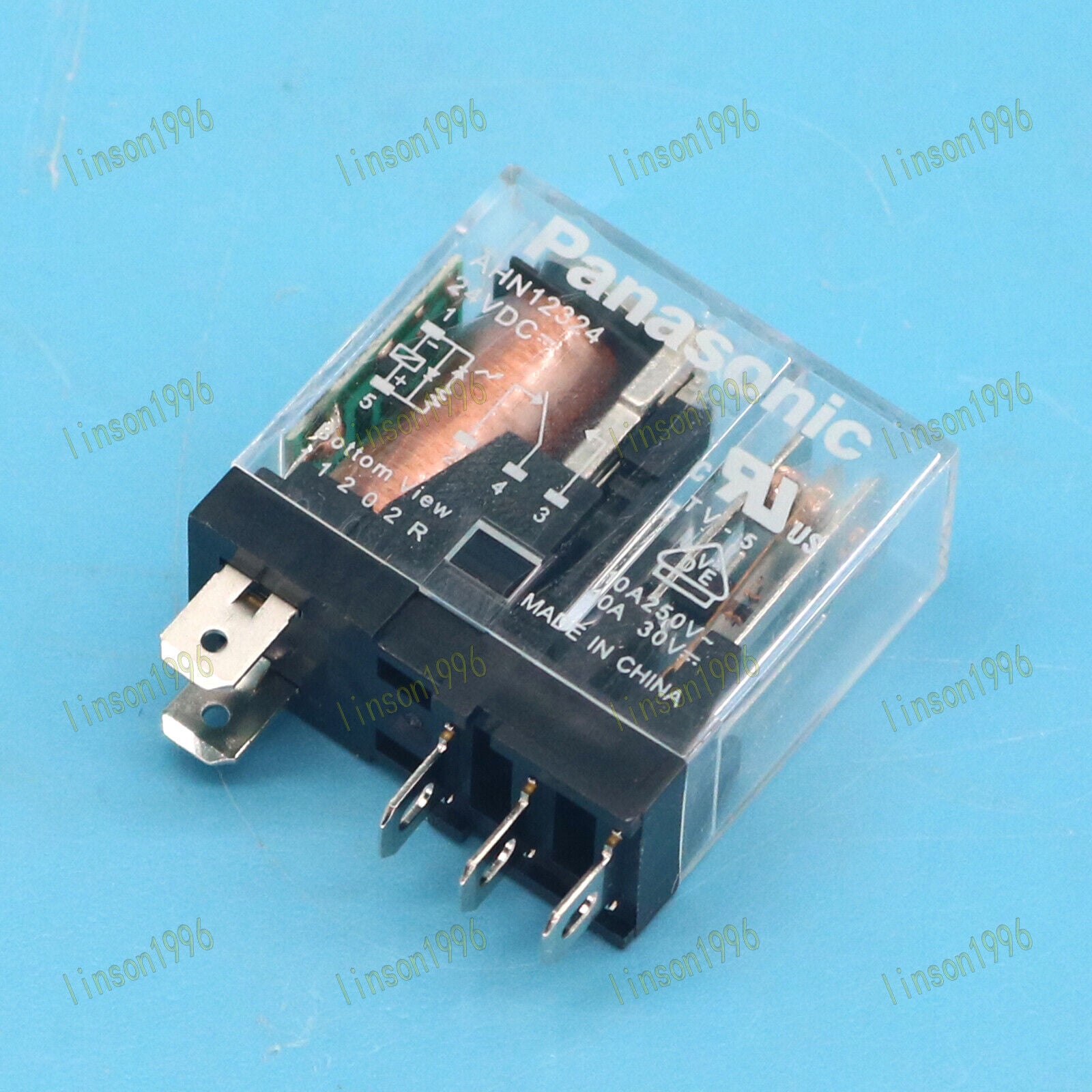 10-PC Panasonic Intermediate Relay AHN12324 24VDC 10A 5Pin Fast Ship - PANASONIC