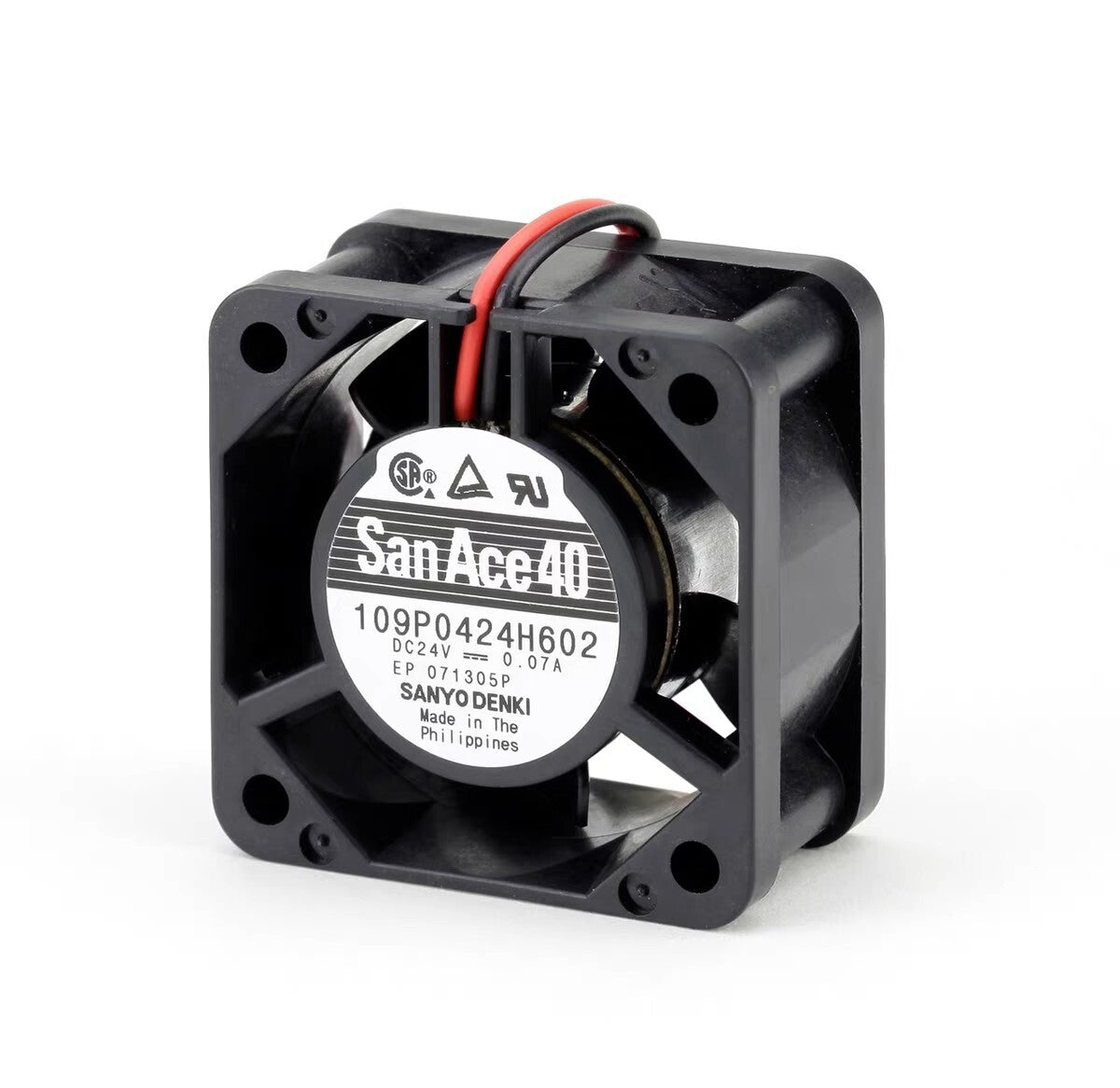 SANYO 109P0424H602 DC24V 0.07A 40*40*20MM 2-Wire Silent Cooling Fan