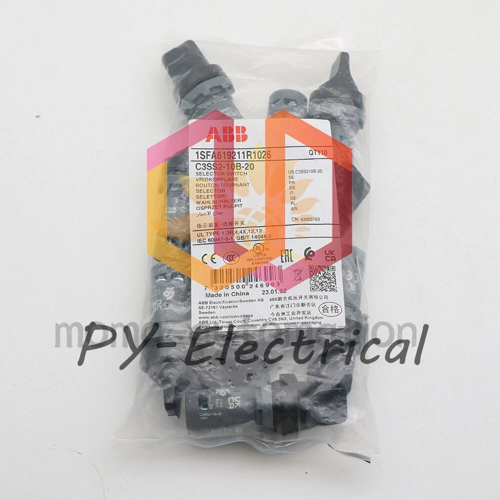 ABB C3SS2-10B-20 1SFA619211R1026 Compact Selector Switch Black 10PCS/BAG