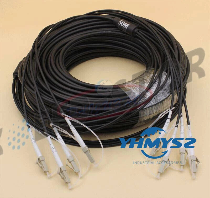 Outdoor LC MM Fiber Optic Patch Cord Waterproof 4 cores Armored TPU Cable