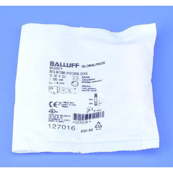 ONE BALLUFF Proximity Switch BES M18MI-POC80B-S04K - BALLUFF