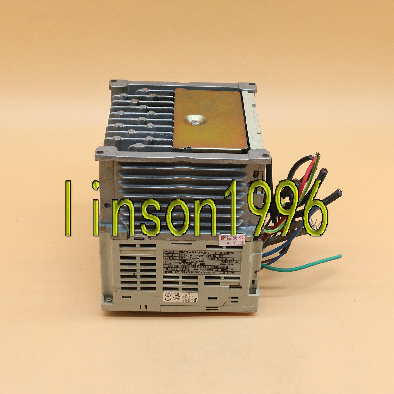 Used Yaskawa VS-606V7 Industrial Motor Controller 380V 3.7kW - YASKAWA