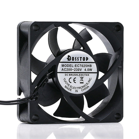 1pcs  BOSSTOP EC7025HB 7025 220V 4.0W 7CM double ball AC cabinet cooling fan