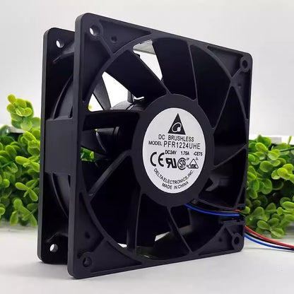 Delta PFR1224UHE DC24V 1.75A 12CM 3-Wire Axial Cooling Fan